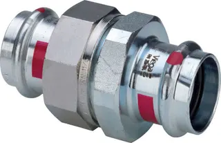 Viega Verschraubung mit SC Prestabo 1160 flachdichtend in 22mm Stahl verzinkt
