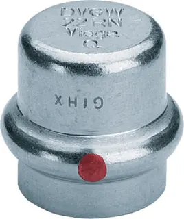 Viega Verschlusskappe mit SC Prestabo 1156 in 15mm Stahl verzinkt