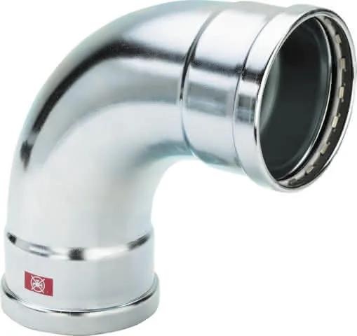 Viega Bogen 90 Grad mit SC Prestabo 1116XL in 88,9mm Stahl verzinkt