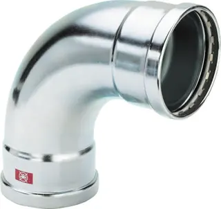 Viega Bogen 90 Grad mit SC Prestabo 1116XL in 76,1mm Stahl verzinkt