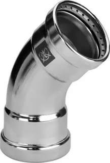 Viega Bogen 45 Grad mit SC Prestabo 1126XL in 76,1mm Stahl verzink – Bild 2