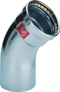 Viega Bogen 45 Grad mit SC Prestabo 1126.1XL in 64,0mm Stahl verzinkt i/a
