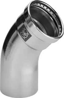 Viega Bogen 45 Grad mit SC Prestabo 1126.1XL in 76,1mm Stahl verzinkt i/a – Bild 2