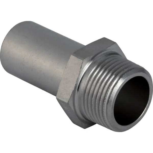 Geberit Mapress Edelstahl-Übergang mit Einschubende 18mm x 1/2"AG Nr.31933
