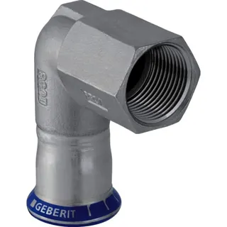 Geberit Mapress Edelstahl-Überg.Winkel 90Gr. 15mm x 1/2"IG LABS-frei, Nr.83803