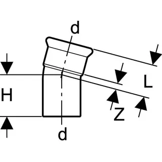 Geberit Mapress Edelstahl-Bogen 15mm 15 Grad, mit Einschubende Nr.36111 – Bild 4