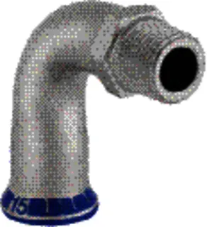 Geberit Mapress Edelstahl-Übergangsbogen 90Gr. 15mm x 3/8"AG Nr.30502 – Bild 2