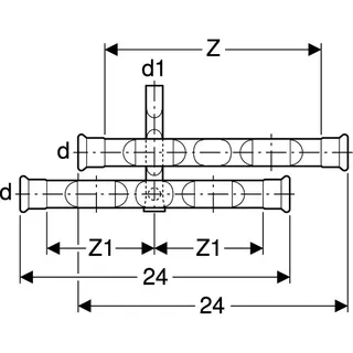 Geberit Mapress Kupfer Heizkörperanschl. für Rücklauf, 22x15mm, Nr. 23617 – Bild 4