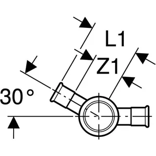 Geberit Mapress Kupfer Kreuzstück 30Grad 18-15mm, Nr. 61404 – Bild 4