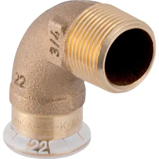 Geberit Mapress Rotguss Ü-Winkel mit AG 22-Rp 3/4", Nr. 63885