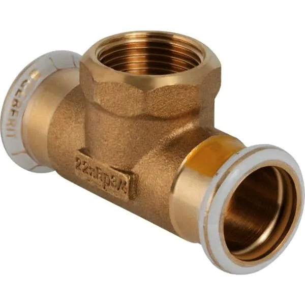 Geberit Mapress Kupfer Gas T-Stück 22mm x 3/4"IG x 22mm Nr.34737