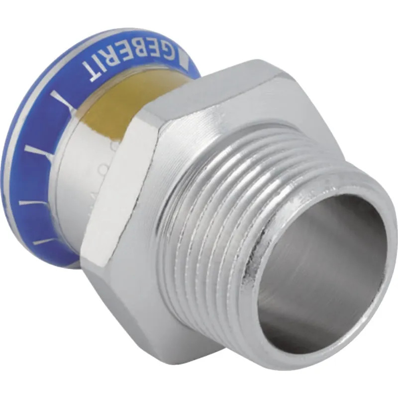 Geberit Mapress Edelstahl Gas Übergang mit AG 18mmx1/2" Nr.34067