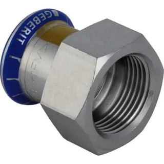 Geberit Mapress Edelstahl Gas Übergang mit IG 35mmx11/4" Nr.34090