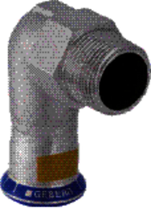 Geberit Mapress Edelstahl Gas Übergangs- winkel 90' mit AG 22mmx3/4" Nr.34151