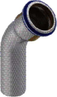 Geberit Mapress Edelstahl Gas Bogen 45' i/a 22mm Nr.34023