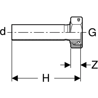 Geberit Mapress Edelstahl Gas Übergang mit Einschubende 28mm x 13/8" Nr.34214 – Bild 4