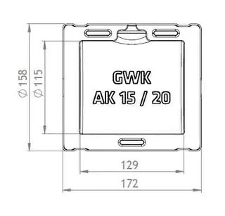 GWK ES-BOX Serie AK f.Absperr-u.Zwischen flanschklappen 3/4" DN20, 1131020000 – Bild 2