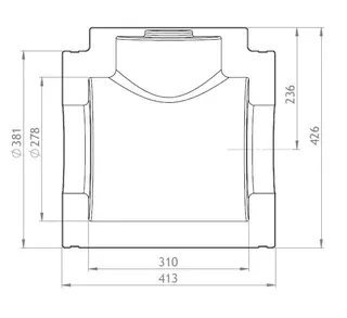 GWK ES-BOX Serie C f. Kompaktventile mit Flanschanschluß BL F4 DN150, 1121150000 – Bild 2
