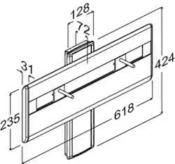 Waschtisch-Lifter, manuell, mit Hebel um 240mm höhenverstellbar, Anthrazit – Bild 2