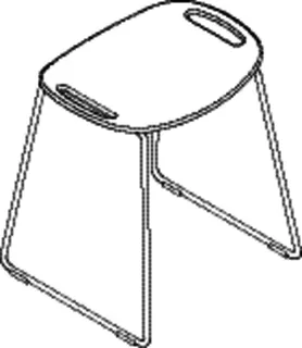 HEWI Duschhocker, H:508mm, B:462mm, signalweiß – Bild 5