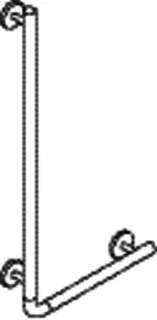 HEWI Winkelgriff, AM:900mm, W:400mm, d:33mm, Kst., chromoptisch beschichtet – Bild 3