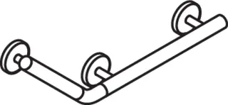 HEWI Winkelgriff, 135 Gr Bogen, d:33mm, Kst., chromoptisch beschichtet – Bild 4