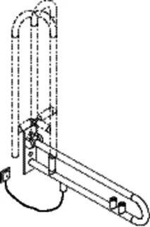 HEWI SK-Griff drehb. Ser 801 E-Ausf., FKT(gelb)/WC-Spülung, L:850mm reinweiß – Bild 3