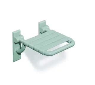 HEWI Klappsitz m.Gabelgelenk Ser 801, B:378 mm, H:259 mm, T:408 mm rubinrot