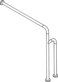 HEWI Boden-Wandstützgriff Ser 801, d:33, W1:834mm, AM1:850mm reinweiß – Bild 4