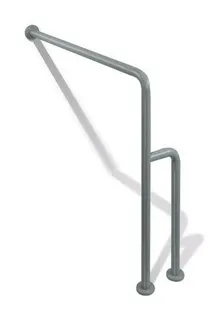 HEWI Boden-Wandstützgriff Ser 801, d:33, W1:834mm, AM1:850mm anthrazitgrau – Bild 2