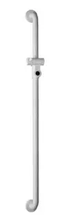 HEWI Brausehalterstange Ser 801, d:33, AM:1100mm, m.Br.H. reinweiß – Bild 2