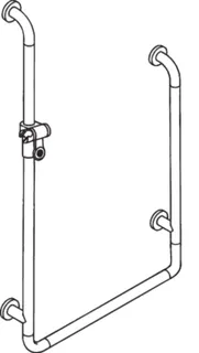 HEWI Duschhandlauf U-Form Ser 801, d:33, AM1:1100,A2:900,W1:500 reinweiß – Bild 4