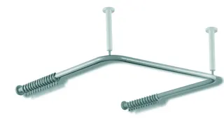 HEWI Vorhangstange Ser 801 kürzb., AM:1183x1167x1183mm reinweiß