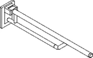 HEWI SK-Griff Duo, L:850mm, Kst., unifarben signalweiß – Bild 5