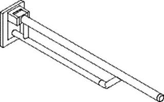 HEWI SK-Griff Duo, L:900mm, Kst., unifarben signalweiß – Bild 5