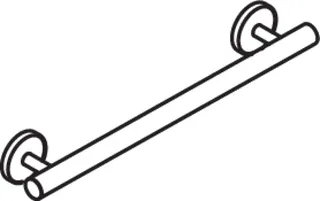 HEWI Haltegriff, L:400mm, d:33mm, Kst., unifarben signalweiß – Bild 4