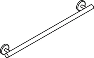 HEWI Haltegriff, L:600mm, d:33mm, Kst., unifarben signalweiß – Bild 4