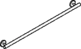 HEWI Haltegriff, L:900mm, d:33mm, Kst., unifarben signalweiß – Bild 3