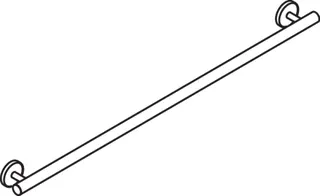 HEWI Haltegriff, L:900mm, d:33mm, Kst., unifarben signalweiß – Bild 4
