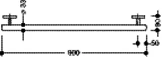 HEWI Haltegriff, L:900mm, d:33mm, Kst., unifarben signalweiß – Bild 5