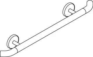 HEWI Haltegriff, L:600, 45 Gr Endbogen, unifarben signalweiß – Bild 4