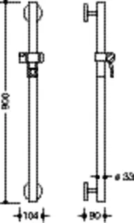 HEWI Br.H.Stg.,L:900, m.Br.H. schwarzer Punkt signalweiß – Bild 5
