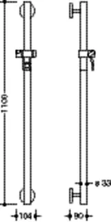 HEWI Br.H.Stg.,L:1100, m.Br.H. schwarzer Punkt signalweiß – Bild 5