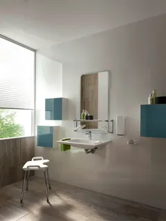 HEWI Spiegelablage LifeSystem, m. Haltegriffen,White Edition reinweiß – Bild 4
