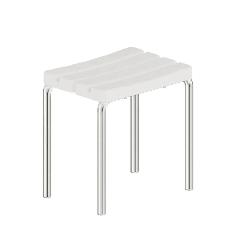 LEH Duschhocker Funktion 360x480x500 Sitzmodule weiß, Gestell Edelst. glatt