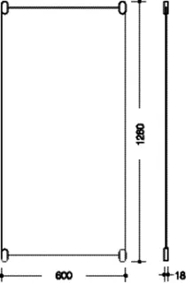 HEWI Wandspiegel mit Spiegelhalter Ser 801 lichtgrau – Bild 5