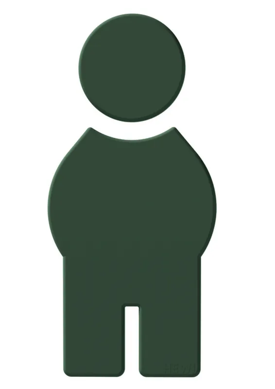 HEWI Symbol Mann Ser 801, selbstklebend felsgrau