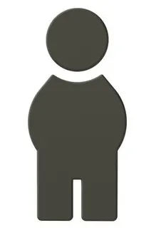 HEWI Symbol Mann Ser 801, selbstklebend felsgrau – Bild 2