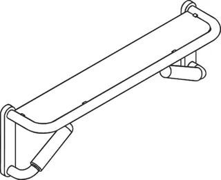 HEWI Spiegelablage mit Haltegriffen, LifeSystem rubinrot – Bild 4