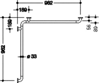 HEWI Dusch-Wannenhdl. Ser 801 d:33, W1:962mm, W2:962mm anthrazitgrau – Bild 5